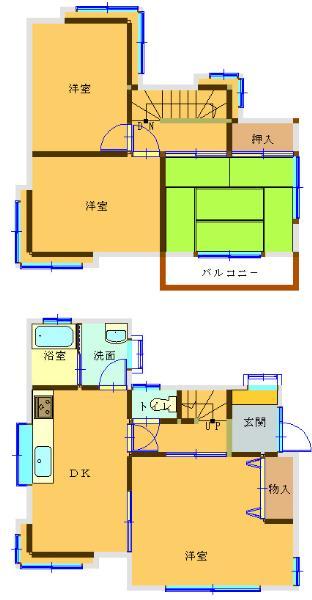 Floor plan. 7,980,000 yen, 3LDK, Land area 100.1 sq m , Building area 77.66 sq m 3LDK