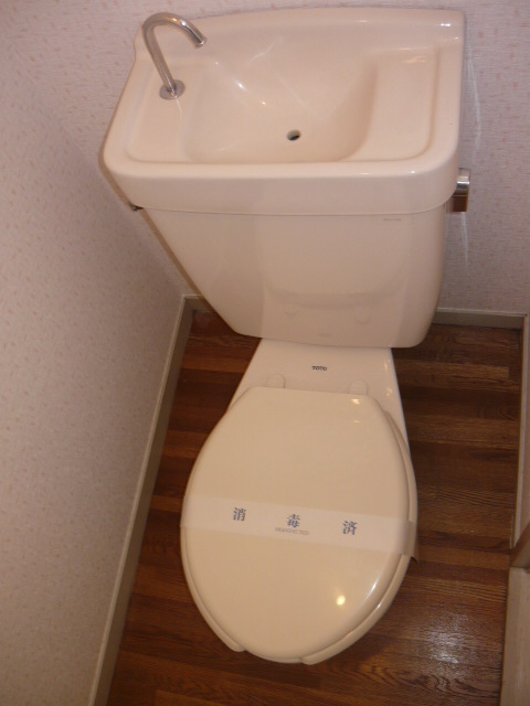 Toilet. Convenient to ventilation small window with toilet