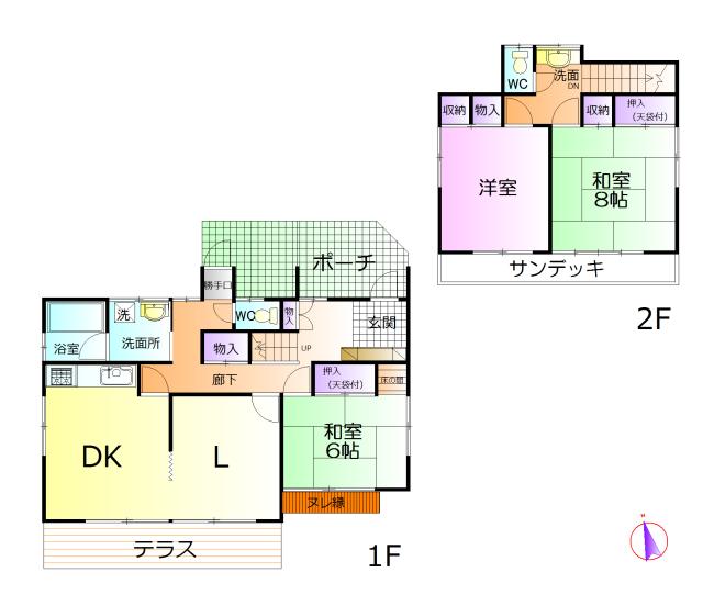Floor plan. 14.6 million yen, 3LDK, Land area 232.52 sq m , Building area 101.45 sq m