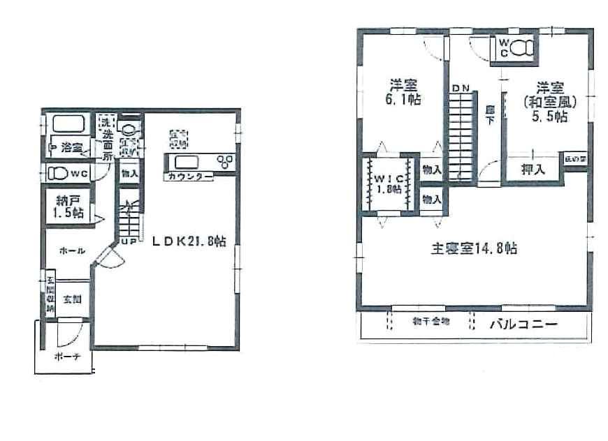 Floor plan. 25,800,000 yen, 3LDK + S (storeroom), Land area 166 sq m , Building area 119.44 sq m