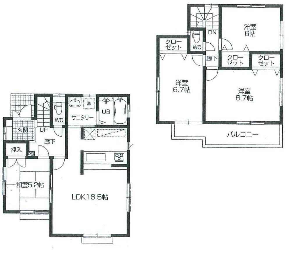 Floor plan. 16.8 million yen, 4LDK, Land area 110.4 sq m , Building area 99.78 sq m