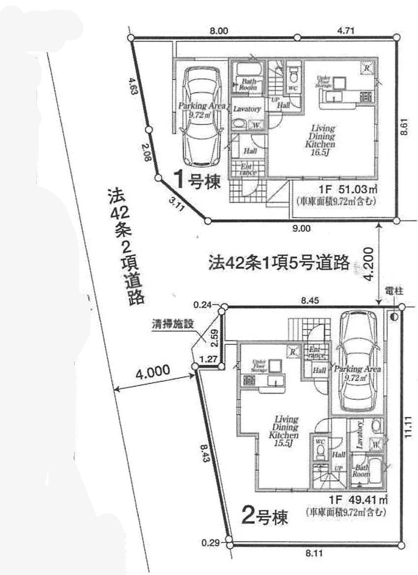 The entire compartment Figure. All sections corner lot