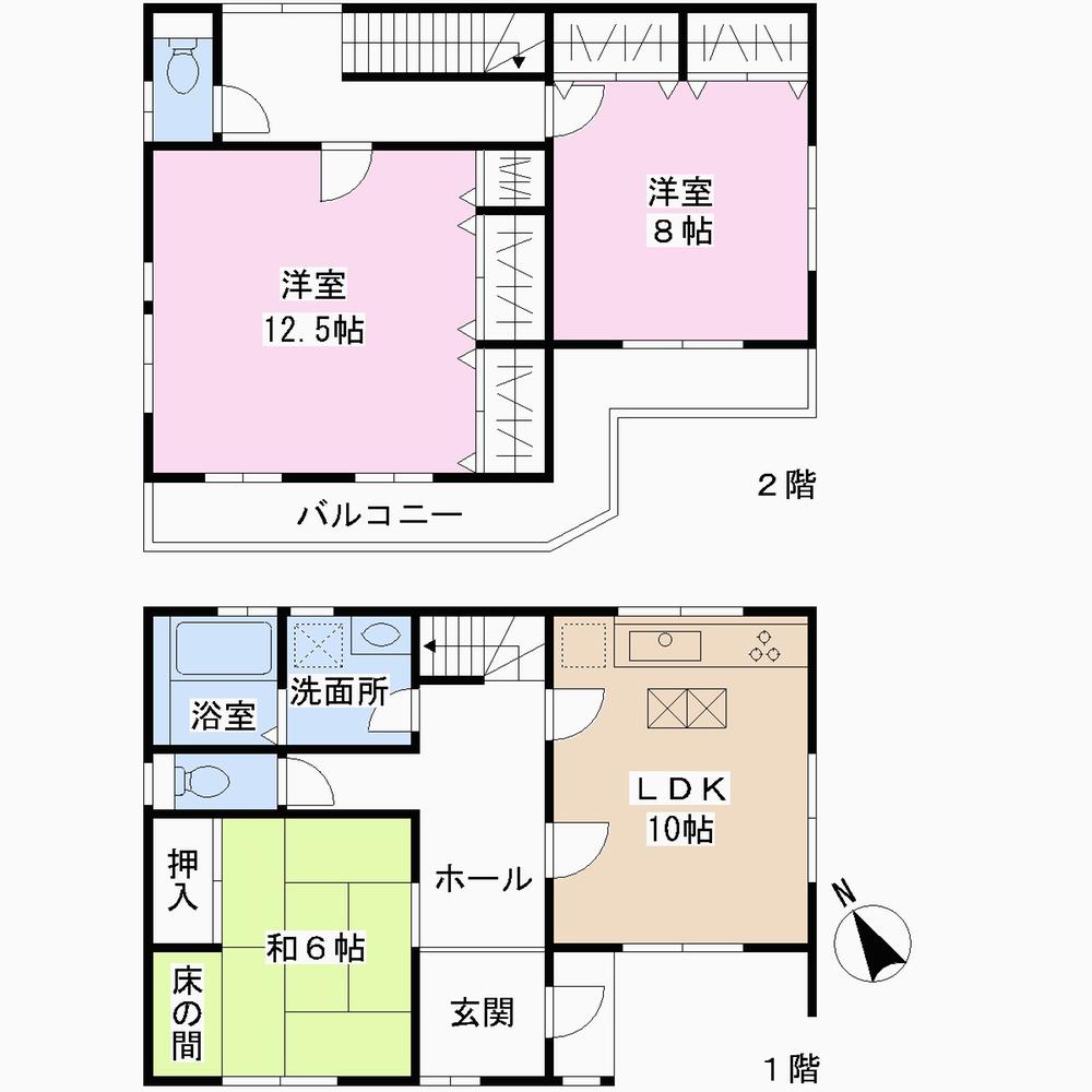 Floor plan. 22.5 million yen, 3LDK, Land area 100.13 sq m , Building area 102.68 sq m