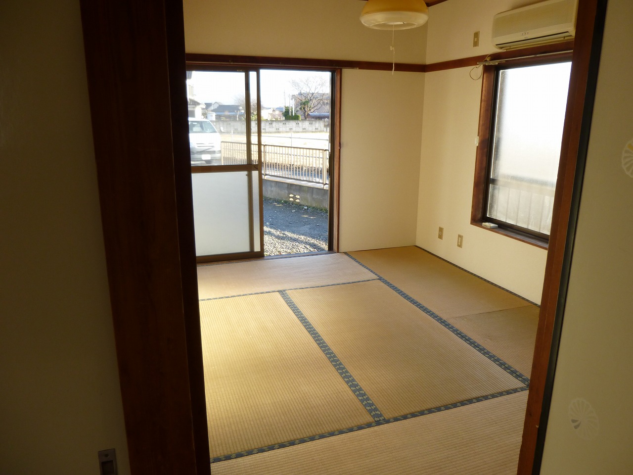 Living and room. With western Japanese-style air-conditioned