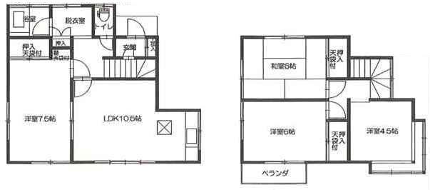 Floor plan. 9.8 million yen, 4LDK, Land area 100.21 sq m , Building area 80.58 sq m