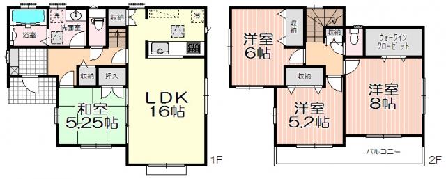 Floor plan. 21.9 million yen, 4LDK, Land area 139.76 sq m , Building area 100.81 sq m 2 Building