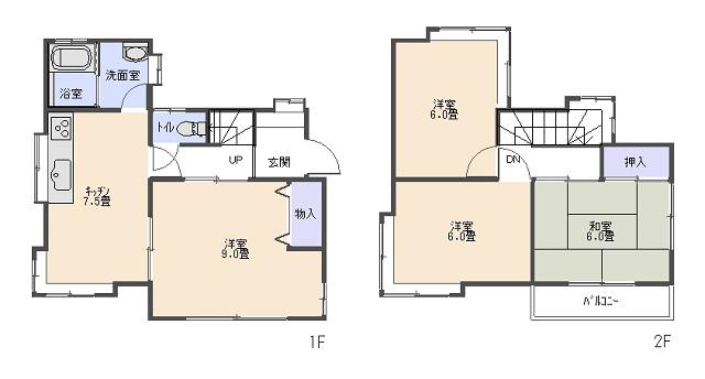 Floor plan. 7,980,000 yen, 4LDK, Land area 100.1 sq m , Building area 77.66 sq m
