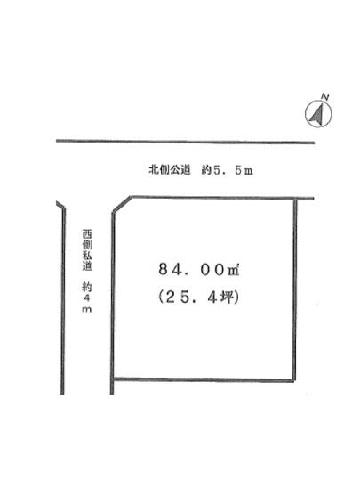 Compartment figure. Land price 6 million yen, Land area 83.71 sq m compartment view