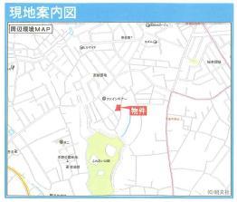 Local guide map. Address: Kasukabe Higashi-Nakano 1345 No. 2 near