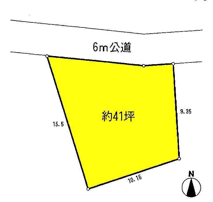Compartment figure. Land price 13.8 million yen, Land area 136.14 sq m