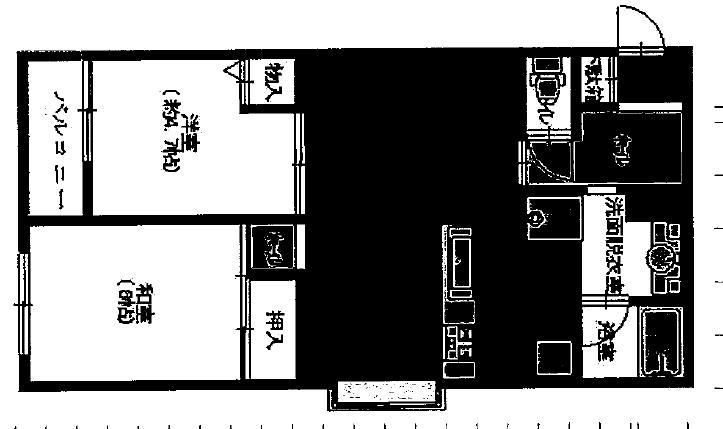 Floor plan. 2LDK, Price 6.5 million yen, Occupied area 52.42 sq m , Balcony area 2.89 sq m