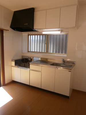 Kitchen. New kitchen ☆ Two-burner gas stove installation Allowed