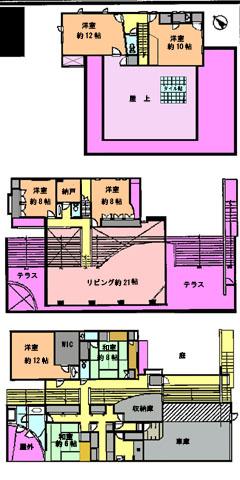 Floor plan. 95 million yen, 7LK, Land area 282.5 sq m , Building area 330.38 sq m Come, Please look