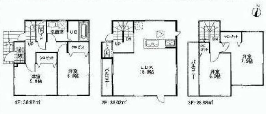 Floor plan. 24,800,000 yen, 4LDK, Land area 81.24 sq m , Building area 103.92 sq m