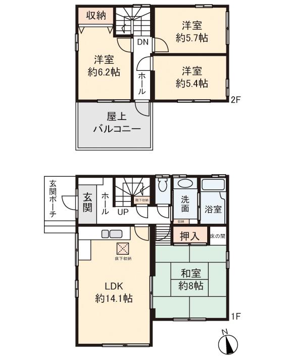 Floor plan. 8.4 million yen, 4LDK, Land area 148.76 sq m , Building area 99.31 sq m