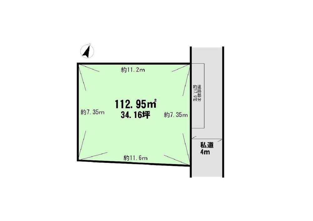 Compartment figure. Land price 7 million yen, Land area 112.95 sq m