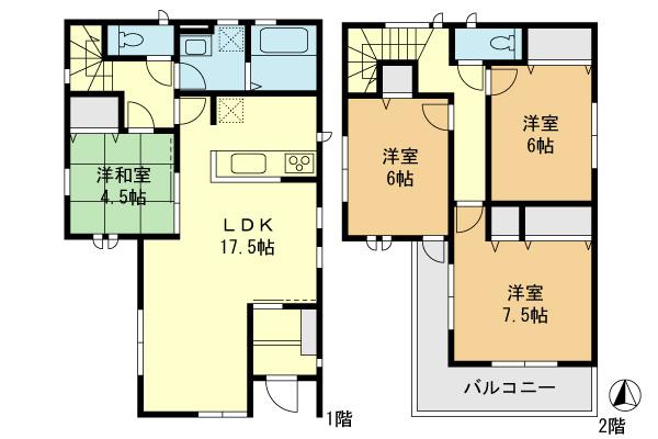 Floor plan. 29,800,000 yen, 4LDK, Land area 100.19 sq m , Building area 100.19 sq m floor plan