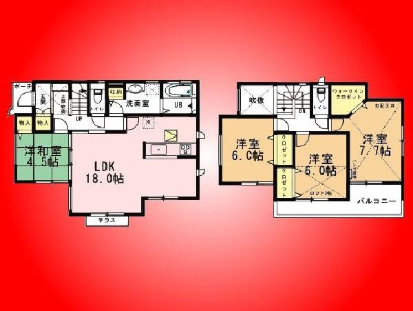 Floor plan. 22 million yen, 4LDK, Land area 120.12 sq m , Building area 103.5 sq m