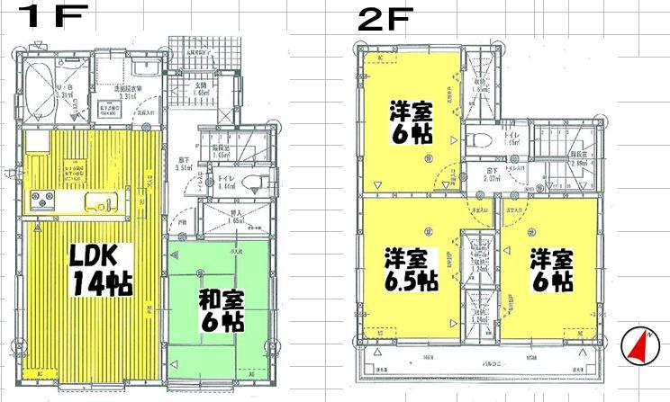 Floor plan. 21,800,000 yen, 4LDK, Land area 113.98 sq m , Building area 91.08 sq m floor plan
