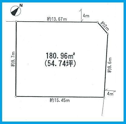 Compartment figure. Land price 16,900,000 yen, Land area 180.96 sq m