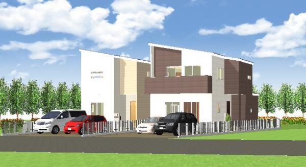 Rendering (appearance). Exterior - Rendering (Right: 1 Building)