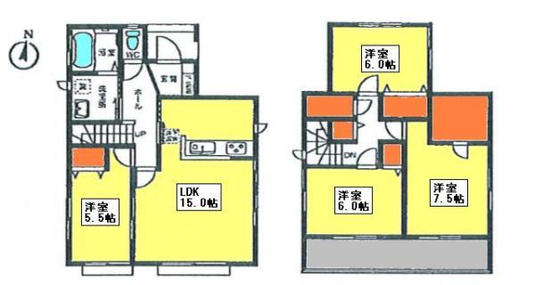 Floor plan. 25,800,000 yen, 4LDK, Land area 120.11 sq m , Building area 100.61 sq m