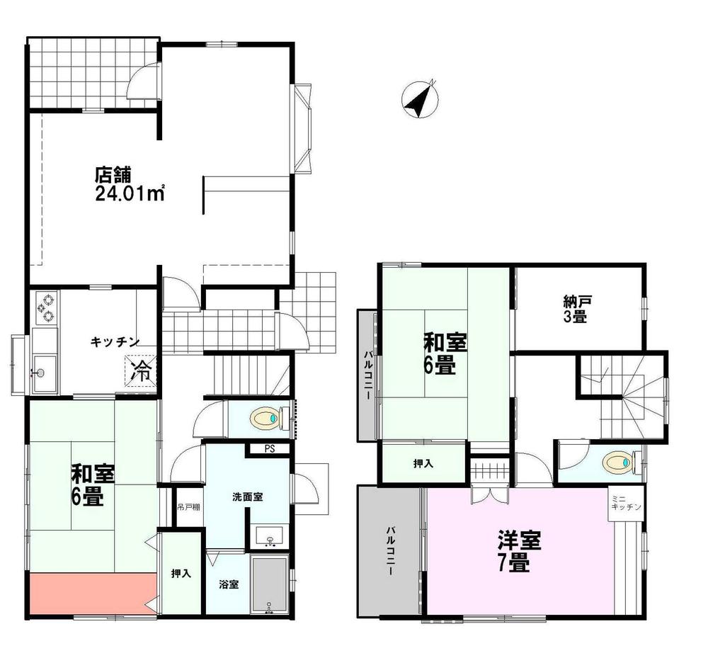 Floor plan. 21,800,000 yen, 3K + S (storeroom), Land area 110.04 sq m , Building area 98.03 sq m
