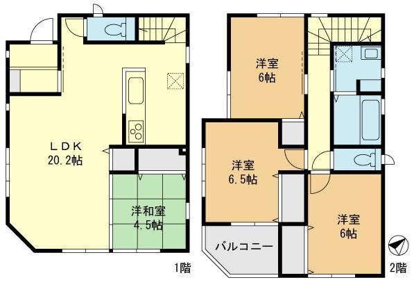 Floor plan. 22,800,000 yen, 4LDK, Land area 91.2 sq m , Building area 99.78 sq m floor plan
