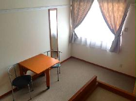 Living and room. Foldable table & chair with rooms