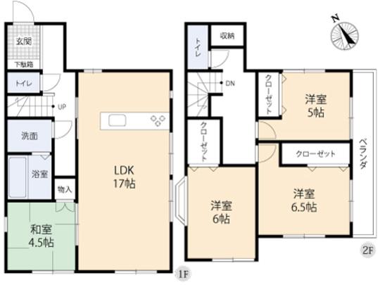 Floor plan. 18,800,000 yen, 4LDK, Land area 103.12 sq m , Building area 100.8 sq m floor plan