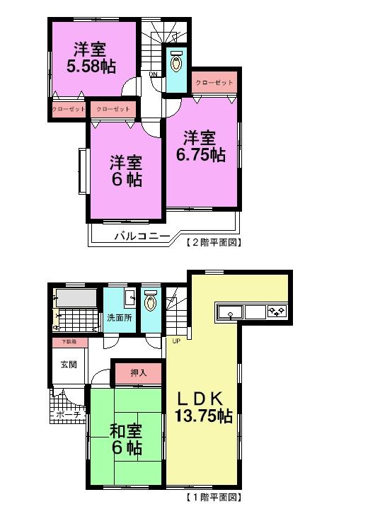 Floor plan. 18,800,000 yen, 4LDK, Land area 100.1 sq m , Building area 89.43 sq m