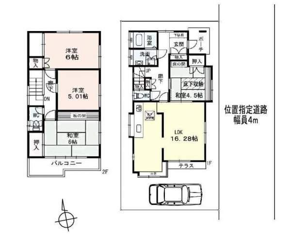 Floor plan. 11.8 million yen, 4LDK, Land area 100.19 sq m , Building area 95.65 sq m