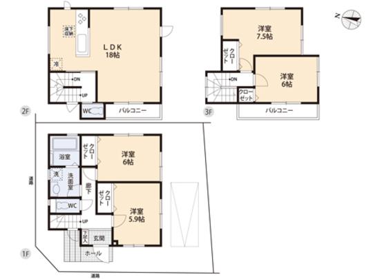Floor plan. 24,800,000 yen, 4LDK, Land area 81.24 sq m , Building area 103.92 sq m floor plan