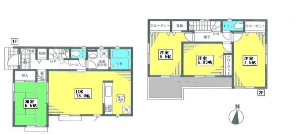 Floor plan. 19,800,000 yen, 4LDK, Land area 191.68 sq m , Building area 99.77 sq m