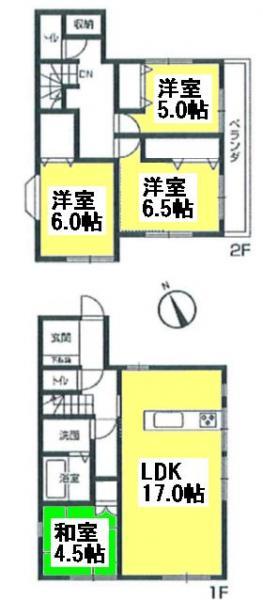 Floor plan. 18,800,000 yen, 4LDK, Land area 103.12 sq m , Building area 100.8 sq m