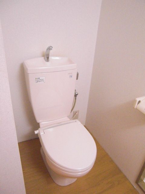 Toilet. Heating toilet seat is comfortable even in winter