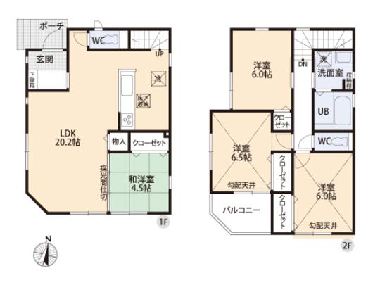 Floor plan. 22,800,000 yen, 4LDK, Land area 91.2 sq m , Building area 99.78 sq m floor plan