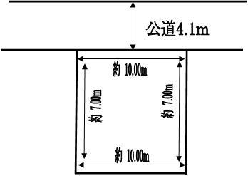 Compartment figure. Land price 5.9 million yen, Land area 70 sq m