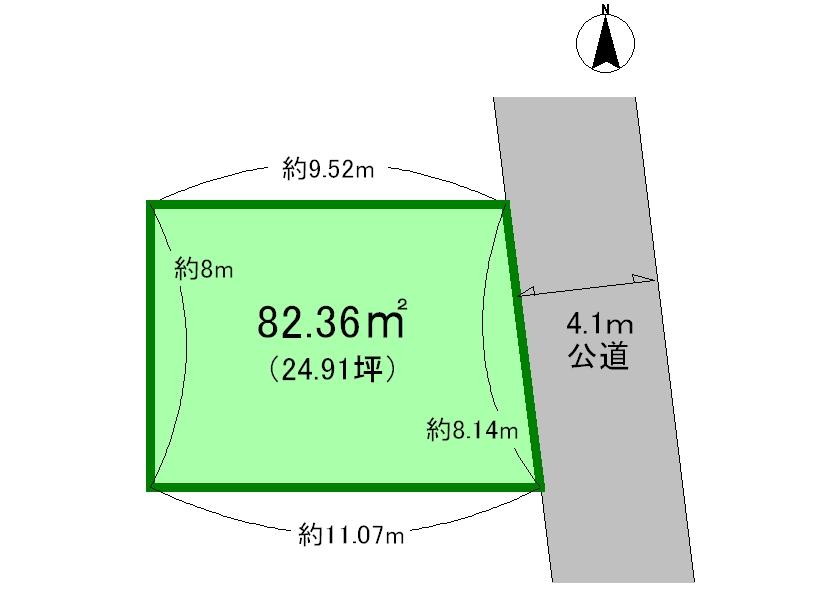 Compartment figure. Land price 6.8 million yen, Land area 82.36 sq m