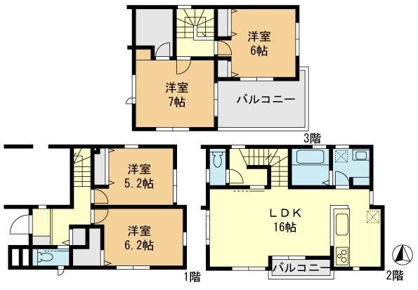 Floor plan. 22,800,000 yen, 4LDK, Land area 74.2 sq m , Building area 109.7 sq m floor plan