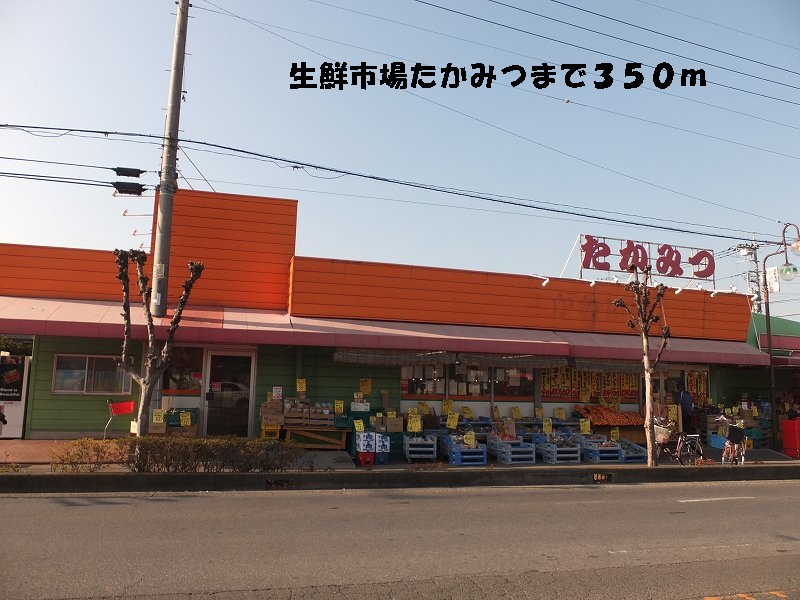 Supermarket. Fresh market Takamitsu 350m to (super)