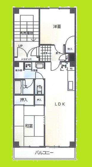 Floor plan. 2LDK, Price 5.4 million yen, Occupied area 57.49 sq m , Balcony area 6.72 sq m   ☆ Interior part renovated  ☆ Pets and live room (Terms have)  ☆ At affordable breadth, Comfortable