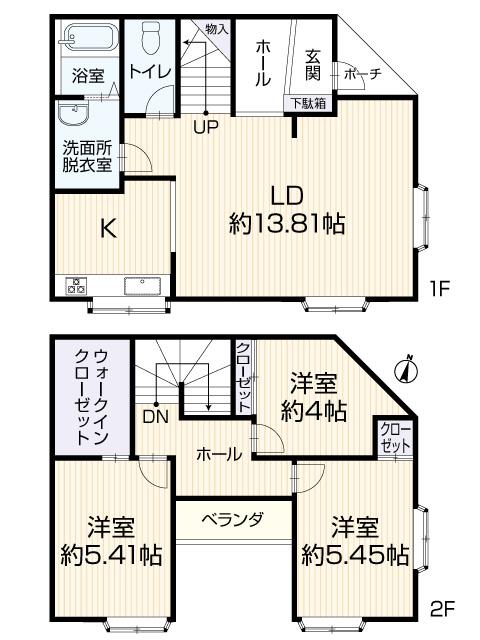 Floor plan. 19,800,000 yen, 3LDK, Land area 110.09 sq m , Building area 91.91 sq m