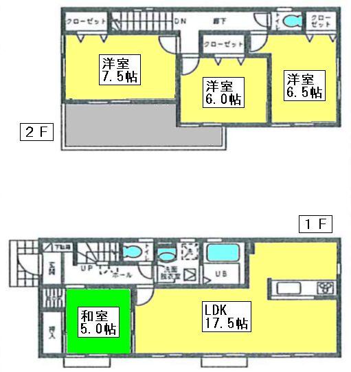 Floor plan. 24,800,000 yen, 4LDK, Land area 143.34 sq m , Building area 99.36 sq m