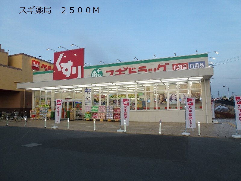 Dorakkusutoa. 2500m to cedar chemicals (drugstore)