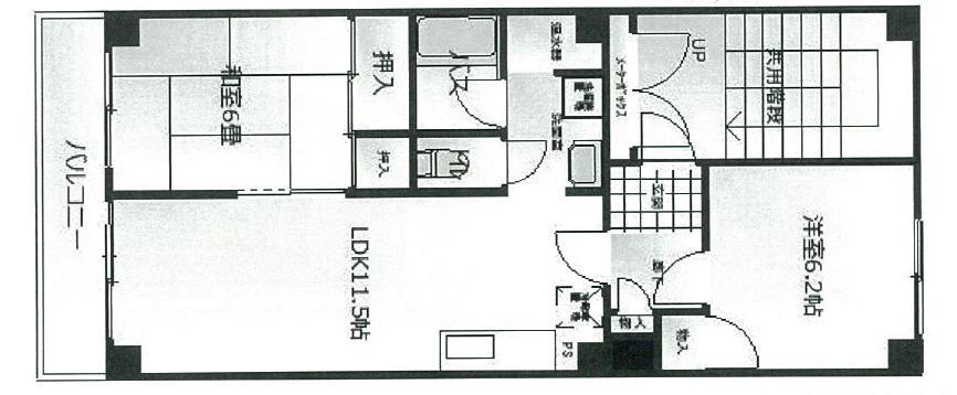 Floor plan. 2LDK, Price 5.4 million yen, Occupied area 57.49 sq m , Balcony area 6.72 sq m site (December 2013) Shooting
