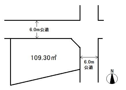 Compartment figure. Land price 9.8 million yen, Land area 109.3 sq m