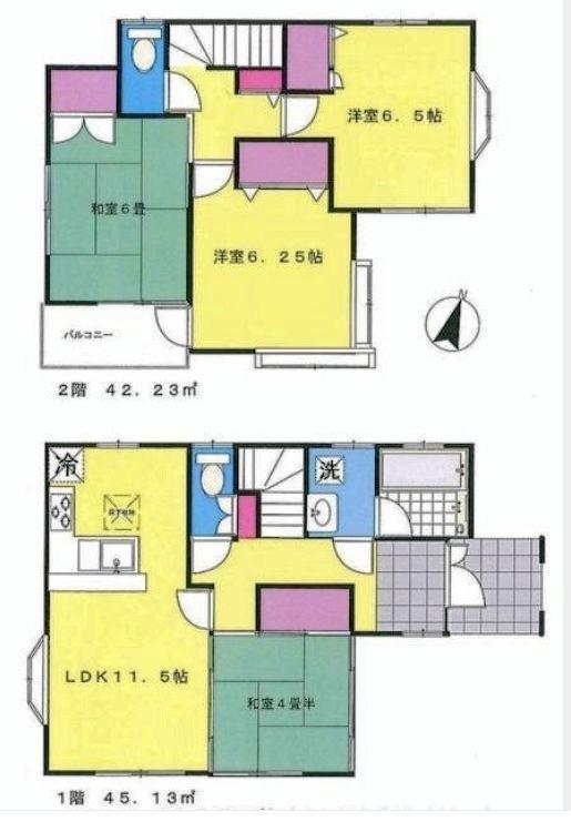 Floor plan. 14.8 million yen, 4LDK, Land area 100.85 sq m , Building area 87.36 sq m