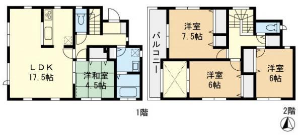 Floor plan. 23.8 million yen, 4LDK, Land area 131 sq m , Building area 101.02 sq m floor plan