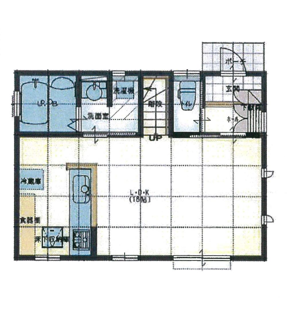 Floor plan. 23,700,000 yen, 2LDK + S (storeroom), Land area 101.5 sq m , Building area 77 sq m 1F